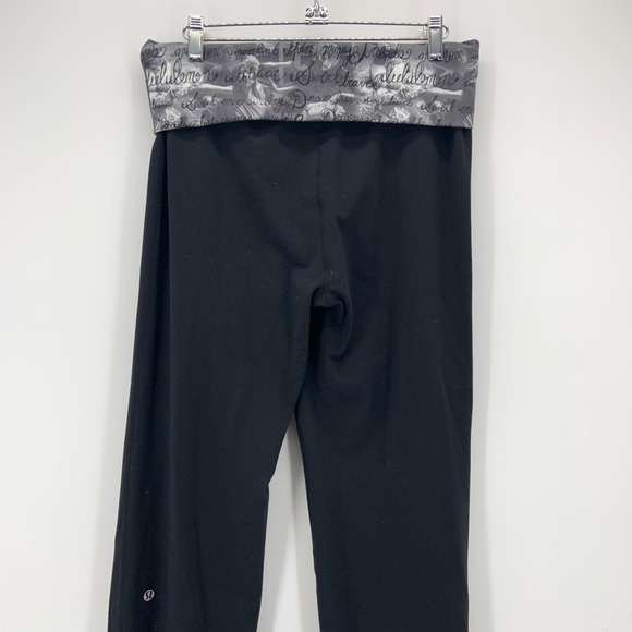 Vintage Lululemon Stirrup Joggers Womens 6 Black Manifesto Yoga Dance Y2K Preppy - Picture 2 of 12